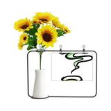 China Chinese Tea cup Traditional Pattern Artificial Sunflower Vases Bottle Blessing Card