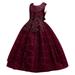 Flowers Little Girl Dress Tulle Lace Wedding Party Dress For Kids Formal Birthday Princess Pageant Prom Maxi Gown Party Dresses