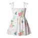 Holiday Savings Deals! Kukoosong Girls Dresses Toddler Kids Baby Girl Clothes Summer Seaside Beach Dress Sling Skirt Floral Skirt White 2-3 Years