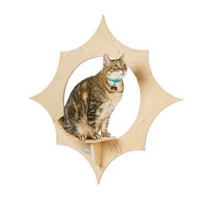 Sun Shape Cat Wall Shelves by Armarkat in Natural Beige