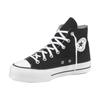 Sneaker CONVERSE "CHUCK TAYLOR ALL STAR PLATFORM CANVAS", Gr. 37,5, schwarz-weiß (schwarz, weiß), Textil, sportlich, Schuhe