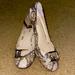 Coach Shoes | Coach Islamic Classic Print Snake Heel | Color: Cream/Tan | Size: 7.5