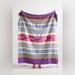 Anthropologie Bedding | New Handwoven Java Throw Blanket | Color: Blue/Purple | Size: Os