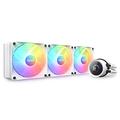 NZXT Kraken 360 RGB - RL-KR360-W1 - 360mm AIO CPU Liquid Cooler - Customizable 1.54" Square LCD Display for Images, Performance Metrics and More - 3 x F120 RGB Core Fans - White