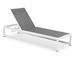 Meridian Furniture USA 79" Long Reclining Single Chaise w/ Cushions Metal in White | 28 H x 26 W x 79 D in | Outdoor Furniture | Wayfair 347Grey