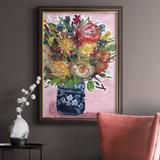 Red Barrel Studio® Bouquet In A Vase II Premium Framed Canvas- Ready To Hang Canvas, Solid Wood in Green/Pink/Red | 20 H x 16 W in | Wayfair