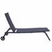 Ebern Designs Outdoor Metal Chaise Lounge Metal in Black | 12.2 H x 23.62 W x 75.98 D in | Wayfair 7547BEACDCA64443B2A1CEAF9816D99F