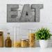 Gracie Oaks EAT Galvanized Metal Wall Decor Metal in Gray | 7.87 H x 15.74 W x 1.77 D in | Wayfair A9D009E880EC49B989A31A6208C2F412