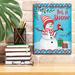 The Holiday Aisle® Epic Graffiti 'Snowman & Bird' By Mollie B, Gic Snowman & Bird by Mollie B Art - Wrapped Canvas Print Canvas in Blue | Wayfair