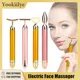 Ohio eur de visage électrique en forme de T barre de beauté dorée 24K outils de massage du visage