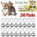 Danlai-Sets of 240 Packs Cat Bells for Cat Dog Collar Strong Pendant Pet Cat Dog Accessories Pendants for Dog And Cat Collars Home Decorations Festival Decorations Jewelry Making Diy Crafts