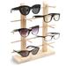 Juvale 10 Pair Sunglasses Display Stand, Wooden Eyewear Holder Organizer for Multiple Glasses (13.5 x 14 In)