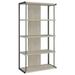 Dela 72 Inch Freestanding Bookcase, 4 Wooden Shelves, Whitewashed Gray