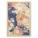 Japanese Wall Art with Frame Traditional Kimono Motifs Composition Floral Patterns Vintage Art Printed Fabric Poster for Bathroom Living Room Dorms 23 x 35 Multicolor by Ambesonne