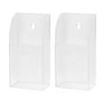 OUNONA 2pcs Acrylic Holder Wall-mounted Storage Case for Home Office Hotel (72*40*140mm)