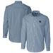 Men's Cutter & Buck Navy Houston Texans Helmet Easy Care Stretch Gingham Long Sleeve Button-Down Shirt