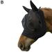 New Anti-uv/anti-mosquito Horse Fly Mask Mesh Eyes Ears Protection Cover Adjustable For Equine Riding Equestrian Fly Veil Equestrian For Pony/cob/horse T8H5