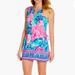 Lilly Pulitzer Dresses | Lilly Pulitzer Firm Price Donna Romper Beach Please Engineered Dress Nwot Sz 8 | Color: Blue/Pink | Size: 8