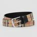 Burberry Accessories | Burberry Check And Leather Belt Size 95 | Color: Black/Tan | Size: 95