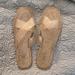 Anthropologie Shoes | Anthropologie Gold Sparkle Slide Sandals | Color: Gold | Size: 8