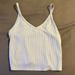 American Eagle Outfitters Tops | American Eagle Cropped Tank Top Size S | Color: Blue/Tan | Size: S