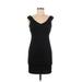 Topshop Casual Dress - Bodycon: Black Solid Dresses - Women's Size 6
