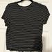 American Eagle Outfitters Tops | American Eagle Soft & Sexy Rib Tee Medium | Color: Black/White | Size: M