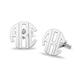 LeCalla Signature Personalized Customized Men's Initial Name Monogram Cufflink in Sterling Silver