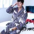 HAIBI Men Robes Chinese Style Kimono Bathrobe Autumn Winter Flannel Long Robe Thick Warm Sleepwear Male Loose Dressing Gown,Xl