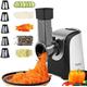 Electric Vegetable Slicer, Electric Shredder, Electric Kitchen Grater, Electric Chopper, 150 Watt, Stainless Steel Drums