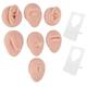 Piercing Practice Body Parts，Soft Silicone Piercing Model Body Part Displays Set for Acupuncture Human Model Simulation Set for Jewelry Display Teaching Tool Jewelry Display(Medium Fleshcolor)