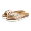 Pantolette ELBSAND "Sandale", Damen, Gr. 40, beige, Obermaterial: 100% Rindsleder. Decksohle: 100% Rindsleder. Laufsohle: 100% Synthetik, unifarben, casual, Schuhe, Mule, offener Schuh aus Leder mit weichem Komfortkorkfußbett