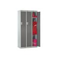 Deluxe Lockers Nest Of 3, 1 Door, 90wx45dx180h (cm), Cam Lock (2 Keys), Dark Grey