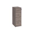 All Grey Oak Office Filing Cabinet, 4 Drawer - 48wx66dx136h (cm)