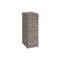 Tully Office Filing Cabinets, 4 Drawer - 48wx66dx136h (cm), Grey Oak, Fully Installed