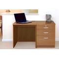 Small Office Desk Set With 2 Standard Drawers & 1 Filing Drawer (English Oak)