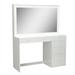 Boahaus LLC Vanity wih Mirror Wood in White | 58.2 H x 47.2 W x 17.7 D in | Wayfair 1609-23-LED-6203-07