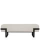 Sitzbank VERTIGO - Polster-Sitzbank, Nordic Beige & schwarzes Metall, B143