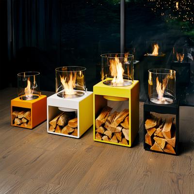 EcoSmart POP 3L [Design Ethanol Kamin]: Weiß - mit Schutzhülle