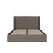 Novogratz Her Majesty Queen Lift Up Storage Bed Wood & /Upholstered/Metal & /Metal/Linen in Gray | 42.5 H x 66 W x 84.5 D in | Wayfair 4638439N