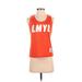 Alleson Athletic Sleeveless Jersey: Orange Graphic Tops - Women's Size 2X-Small