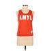 Alleson Athletic Sleeveless Jersey: Orange Graphic Tops - Women's Size 2X-Small