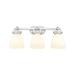 Innovations Lighting Bruno Marashlian Newton Bell 27 Inch 3 Light Bath Vanity Light - 410-3W-SN-G412-7WH