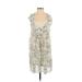 Patterson J. Kincaid Casual Dress: Ivory Graphic Dresses - Women's Size X-Small