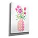 Red Barrel Studio® Pretty in Pink Flower Pot by Rachel Nieman - Wrapped Canvas Print Metal in Brown | 54 H x 40 W x 1.5 D in | Wayfair