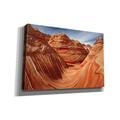 Union Rustic Jeom the Wave Classic View by Mike Jones - Wrapped Canvas Print Metal in Orange | 40 H x 60 W x 1.5 D in | Wayfair