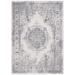 Gray/White 90 x 63 x 0.25 in Indoor Area Rug - Williston Forge Haval Oriental Machine Woven Polyester Area Rug in Gray/Ivory Rug Polyester | Wayfair