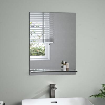 Badezimmerspiegel mit Regal Badspiegel mit Ablage Wandspiegel, 45x60 cm - S'afielina Image