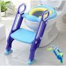 Toilettensitz Kinder mit Treppe, Lerntöpfchen mit Treppe Baby Wc-Sitz mit pu Gepolstert Kissen und