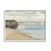 Stupell Rocky Coastal Cove Sailboat Landscape Painting White Framed Art Print Wall Art